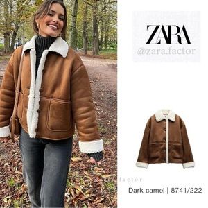 Zara Sherpa Lined Jacket